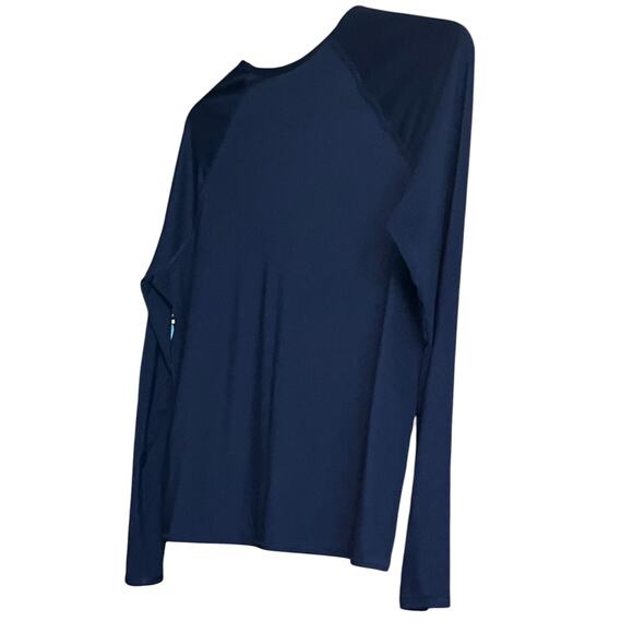 LANDS’ END LONG SLV CREW NECK PULL- OVER TOP, WOMENS, XL, NAVY BLUE-MULTICOLORS - Picture 5 of 11